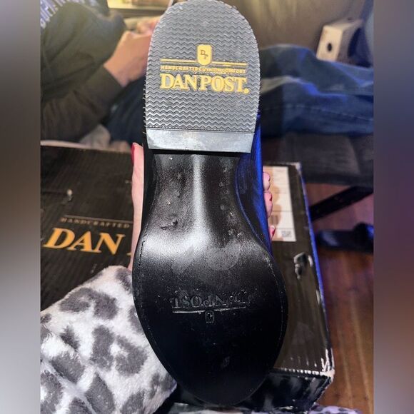 Dan’s Post Milwaukee Black Cowboy Boots Size 9 Extra Wide - Picture 7 of 8